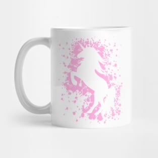 Rearing Pink Unicorn Silhouette Mug